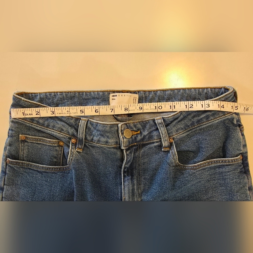 NWOT ASOS Men's Ligth Blue Denim Straight Jeans L32 R 99% Cotton - Picture 6 of 13